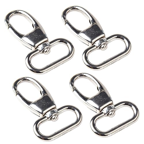 KALLORY 4 Stück Schnappschäkel Taschen Lanyard Verschlüsse Gürtel Schnappen Gepäck Riemen Haken Hummerschere Silver von KALLORY