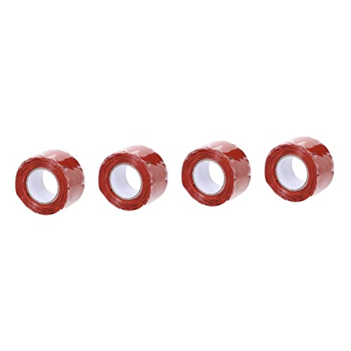 KALLORY 4 Stück Wasserdichtes Reparaturband Flexibel Düse Schlauch Reparaturset Klebeband Für Den Außenbereich Wasserdichtes Klebeband Klempnerband Leitung Flexibles Pvc Silikon-gummi Rot von KALLORY