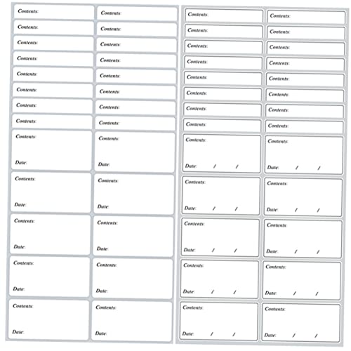 KALLORY 40 Blätter Lebensmitteletikett Datumsaufkleber Etiketten Für Lebensmittel Aufkleber Für Kühlschränke Gefrierschranketiketten Tragbarer Etikettenaufkleber Weiß Pvc Selbstklebend von KALLORY