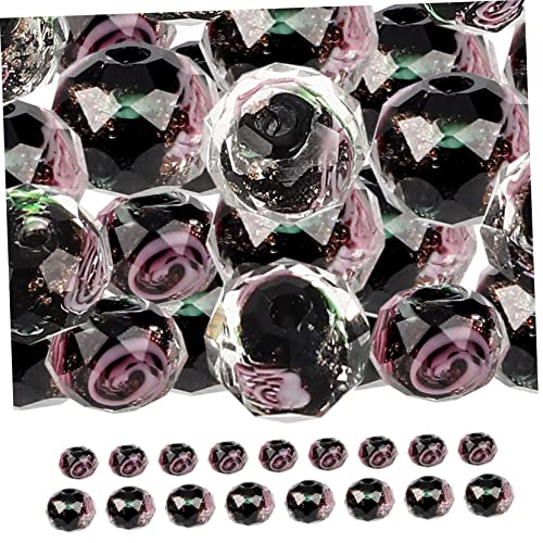 KALLORY 40 Stück Glasperlen Edelstein Halskette DIY Schmuck Lose Perlen DIY Perlen Basteln Herstellung Lose DIY Bastelperlen Lose Perlen Charm Handarbeit Perlen Handgefertigte von KALLORY