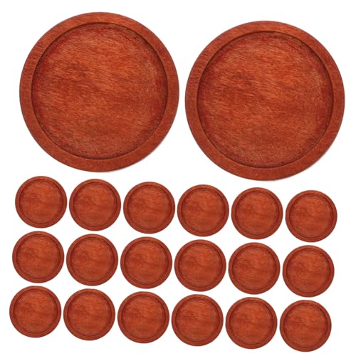 KALLORY 40 Stück Holzbodenhalterung Größe dekorativ runder Cabochon-Sockel Kunsthandwerk retro Schmuckschale leere Anhängerschalen Basen Anhänger Tabletts runder Bastelsockel Bambus Kaffee KALLORY 40 Stück Holzbodenhalterung Größe dekorativ runder Cabochon-Sockel Kunsthandwerk retro Schmuckschale leere Anhängerschalen Basen Anhänger Tabletts runder Bastelsockel Bambus Kaffee von KALLORY