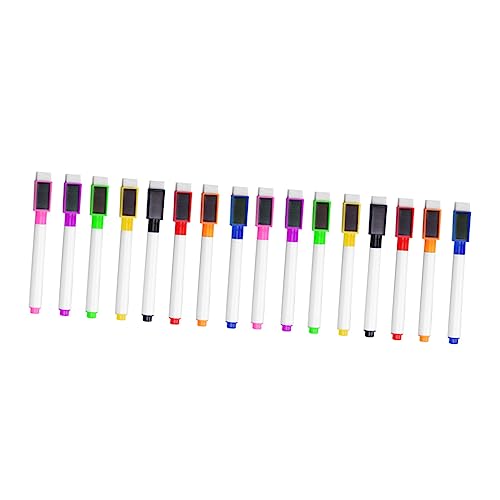 KALLORY 40st Whiteboard-stift Magnetisches Whiteboard Bürobedarf Whiteboard-markerstifte Magnetische Whiteboard-marker Planke Trocken Löschen Schulbedarf Weiß Löschbar Schreibwaren Plastik von KALLORY