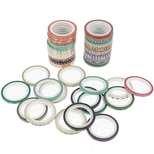 KALLORY 48 Rollen Washi-Tape-Handwerk DIY-Bänder Washi Tape zum Basteln Papierbänder the washi tape multifunktionales klebeband Scrapbook-Klebeband Washi DIY Bastelband Japanisches Papier von KALLORY