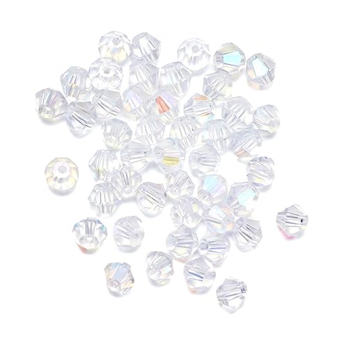 KALLORY 4MM Kristallperlen Transparent Diamantperlen DIY Zubehör Für Schmuckherstellung Halsketten Armbänder Basteln von KALLORY