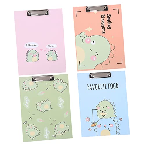 KALLORY 4Pcs A4 Cartoon Ordner Cartoon Clipboard A4 Clip Board Profil Zwischenablagepapier von KALLORY