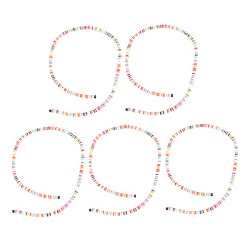 KALLORY 5 Packungen Spacer-perlen-schmuck Bausätze Armbandherstellungsset Tonperlen Große Perlen Strasssteine Tonperlen Nachfüllen Makramee-schnur Silberne Armreifen Perlen-kit Colorful von KALLORY