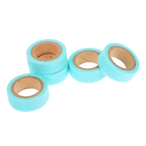 KALLORY 5 Rollen Notizbuchband Buntes Klebeband Washi-Tape-Aufbewahrung - DIY-Dekoration - Papierklebeband Klebebänder für Sammelalben DIY Washi Tape basteln Japanisches Papier Sky-blue von KALLORY