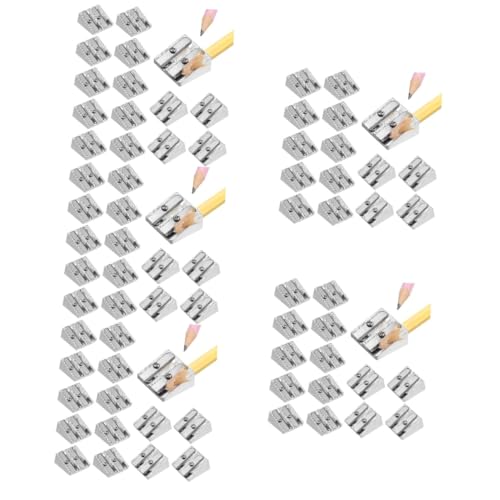 KALLORY 5 Sätze Bleistiftspitzer Aus Aluminiumlegierung Bleistiftspitzer Magnesium Tragbarer Bleistiftspitzer Werkzeuge Zum Anspitzen Von Bleistiften Handbleistiftspitzer 20 Stück * 5 von KALLORY