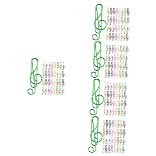 KALLORY 5 Sätze Büroklammer Beachten Büroklammern Aus Metall Kreativ Geformte Büroklammern Kreative Büroklammern Büroklammer Aus Metall Büroklammern Klein Bürobedarf Eisen 100 Stück * 5 von KALLORY