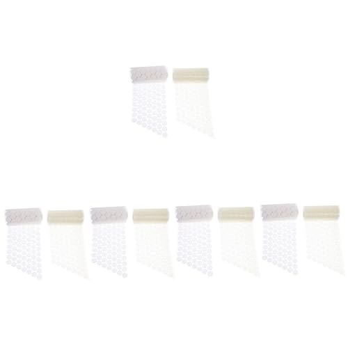 KALLORY 5 Sätze Punkt Selbstklebend Klebstoff Punktaufkleber Für Kleinkinder Klebeband Durchsichtiges Aufkleberpapier Mehrzweck-klebepunkte Weiß Nylon Polyester Pp Gemischt 500 Paare*5 von KALLORY