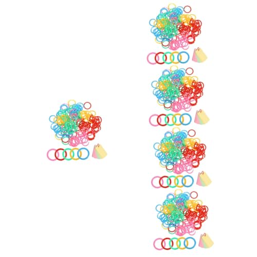 KALLORY 5 Sätze Spaltring Notizbuchringe Büromaterial Kunststoffring Küchenbindeklammern Lose Binderinge Karteikarten Draht Poster Basteln Buchbinderringe Bastelringe Plastik 120 Stück * 5 von KALLORY