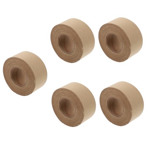 KALLORY 5 Stk Klebeband aus Kraftpapier Packpapier Abdeckband braunes Packband Bildrahmenband Kraft-Versandband verpackungsmaterial packing tape Verpackungszubehör Packband abdichten von KALLORY