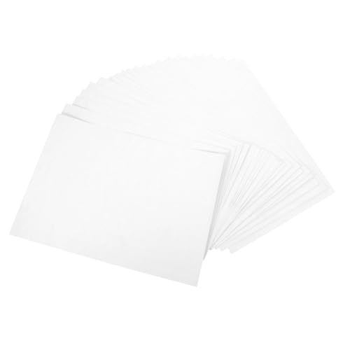 KALLORY 50 Blatt Aufkleber aus Etikettenpapier bedruckbares Aufkleberpapier bedruckbarer Etikettenaufkleber Konstruktionspapiere Kopierpapier Klebeetikett Selbstklebendes Thermopapier Weiß von KALLORY