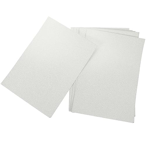 KALLORY 50 Blatt Glitzermarmelade handgemachtes DIY-Papier glitzerndes Kartonpapier Grußpapier scrapbook paper paketpapier packpapier bunte DIY faltpapiere Papiere falten Papierstau Silver von KALLORY