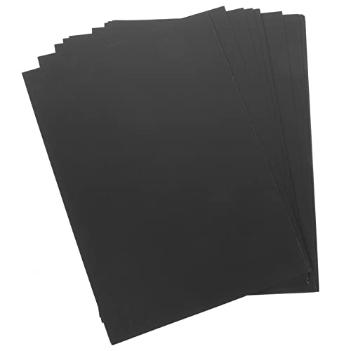 KALLORY 50 Blatt Papierstau Ölpastellpapier dickes Papier Karteikarten Malkarton kreativpapier karten kraftpapier Kunstdruckpapier zum Zeichnen und Malen Kunstdruckpapier für Kinder Black von KALLORY