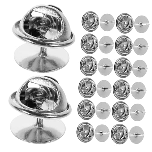 KALLORY 50 Sets Leere Krawattennadeln Mit Clutch Rückseite Nickel 10mm Anstecknadeln Für Bastelarbeiten Blanko Pins Mit Butterfly Verschluss Für Kreative Projekte von KALLORY