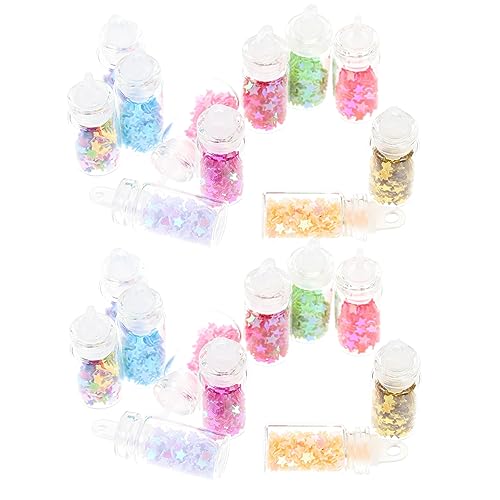 KALLORY 50 Stück Anhänger Aus Glaszylinder Ohrring-charms Handgefertigtes Accessoire Diy-material Diy Zubehör Ohrringmaterial Glasflaschenanhänger Schmuckmaterial Plastik Colorful von KALLORY