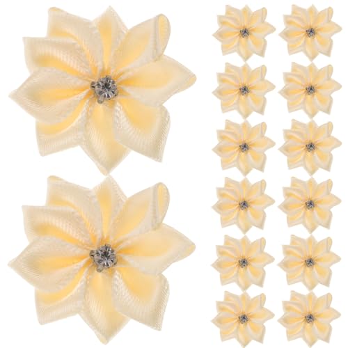 KALLORY 50 Stück Diamantblüten gefälscht Hortensien künstliche Blumen künstliche Hochzeitsblumen Strauß Blumen- Kleidungsdekore Zubehör für Kopfbedeckungen applizierte Blumen Polyester von KALLORY