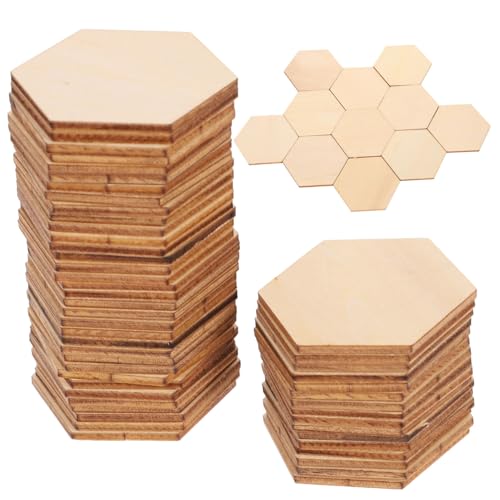 KALLORY 50Pc holzhandwerk decoratiuni craciun bastelideen bastelmaterial DIY Dekorationen Erstkommunion Dekorationen Glocken für das Handwerk hängende Ornamente aus Holz Holzformen Bambus von KALLORY