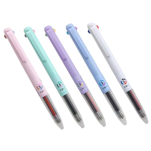 KALLORY 5St Dreifarbiger Gelstift Cartoon-Tier-Stifte Kugelschreiber zarter Kugelschreiber schreibutensilien ballpoint pen Schreibstift drücken Teenager-Accessoire Plastik von KALLORY