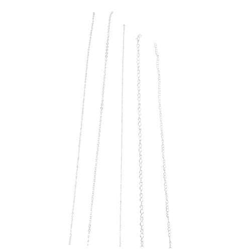 KALLORY 5St Schmuckzubehörkette Herstellung von Halskettenschmuck Halskettenketten für Anhänger jewelry necklace chain Gliederketten für Schmuck selber machen Choker-Kette DIY-Kette Silver von KALLORY