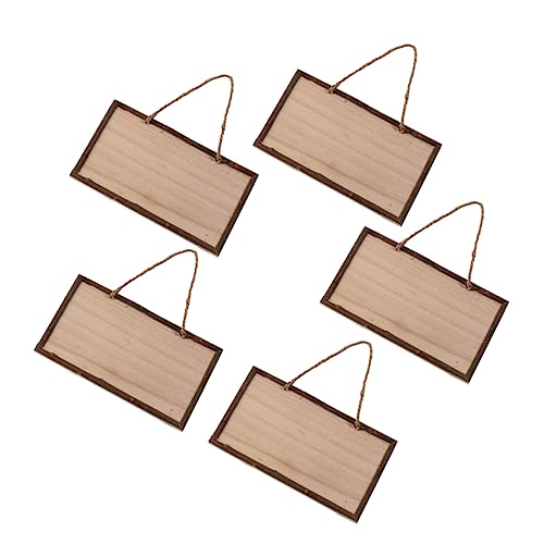 KALLORY 5Stücke Leere Holztafeln Zum Aufhängen DIY Blank Holzschild Für Kreative Beschriftungen Und Dekoration Für Partys Und Hochzeiten Rustikale Landhausstil Deko von KALLORY