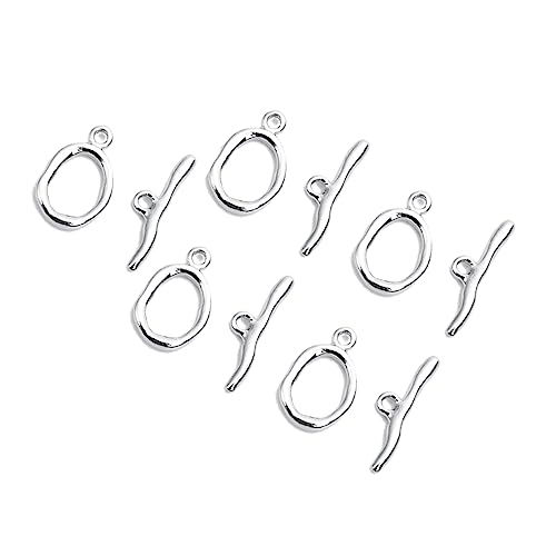 KALLORY 5er Set Schmuckherstellungsset Kettenverbinder Verschlüsse für Halsketten Armbänder Zubehör Metall Schmuckschnallen von KALLORY