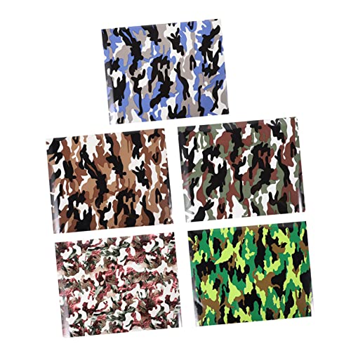 KALLORY 5st Sublimationsfolie Vinyl-wärmeübertragung Transferfolie Wärmeübertragungs-vinyl-bündel Angewandt Camo-aufkleber Film Wärmeübertragungsfolie Wärmeübertragungsmembran Pu von KALLORY