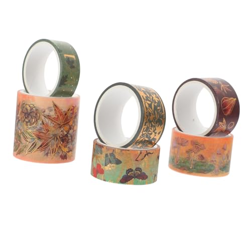 KALLORY 6 Rollen Washi-tape Planerband Tagebuchband Orientalisches Klebeband Dekorative Klebebänder Selber Machen Washi-klebeband Kunsthandwerk Klebeband Diy Klebeband Japanisches Papier von KALLORY