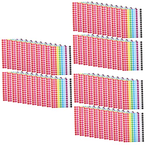 KALLORY 60 Blatt Aufkleber Punkt Etiketten Markierungsstift Klebepunkt Farbiges Klebepunkt Etikett Farbige Etikettenpunkte Farbkodierungsetiketten Farbige Klebepunkt von KALLORY