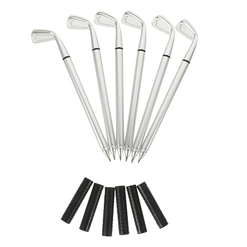 KALLORY 6St Golf-Styling-Stift interessantes Federspiel Kugelschreiber für den Schreibtisch Kugelschreiber fürs Büro minigolfschläger Minigolfball Schreibwaren Schulbedarf pp Silver von KALLORY