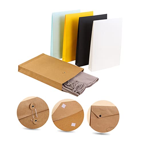 KALLORY 6St Kleiderverpackungsbeutel Dokumentenhalter für Briefumschläge Papierordner Dokumententräger aktenkoffer aktentaschen mappen Organisator aus Papier Dokumenten-Tragetasche Black von KALLORY