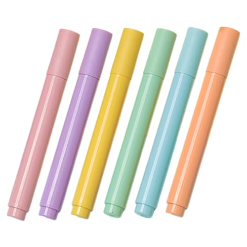 KALLORY 6Stücke Pastell Textmarker Leuchtende für Rutschfeste Marker ohne Auslaufen für Notizen Journals und Bürobedarf Praktische Kunstmarker KALLORY 6Stücke Pastell Textmarker Leuchtende für Rutschfeste Marker ohne Auslaufen für Notizen Journals und Bürobedarf Praktische Kunstmarker von KALLORY