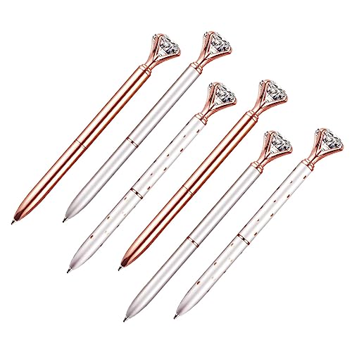 KALLORY 6pcs Metall Schreiben Stifte Diamond-form-stifte Multifunktion Neuheit Stifte Kugelschreiber Für Büro von KALLORY