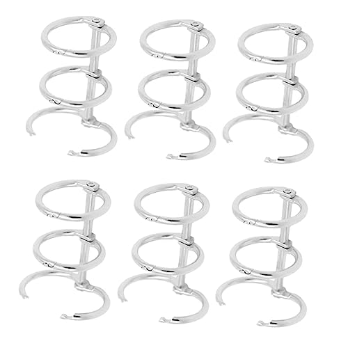 KALLORY 6st Metallbinder Drei- Binderinge 3 Ring Buchringe Mit 3 Löchern Schreibwaren Buch Oder Ringe Ringbuch-clip Büro-loseblattring Diy Binder Ringe Büromappen Planerringe Silver Eisen von KALLORY