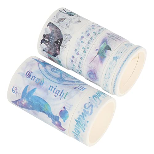 KALLORY 7 Rollen Washi-Tape buch dekoration bastelset dekobänder Schreibwarenaufkleber für Aufkleber ästhetisch selbstklebende Washi-Klebebänder Scrapbooking-Dekorbänder von KALLORY