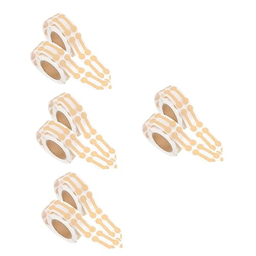 KALLORY 8 Rollen Etikettenaufkleber Tags Für Schmuck Siegel Für Einzelhandelsverpackungen Kraftetiketten Selbstklebende Geschenkaufkleber Parteibevorzugungsetikett Kraftpapier Light Brown von KALLORY