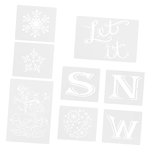 KALLORY 8 Stück Weihnachts-Malvorlage Weihnachts-DIY-Vorlage Jumbo Malschablonen Weihnachtshandwerksvorräte Weihnachten Weihnachtsschablone Weihnachts-DIY-Tool Schneeflocke-Vorlage Plastik KALLORY 8 Stück Weihnachts-Malvorlage Weihnachts-DIY-Vorlage Jumbo Malschablonen Weihnachtshandwerksvorräte Weihnachten Weihnachtsschablone Weihnachts-DIY-Tool Schneeflocke-Vorlage Plastik von KALLORY