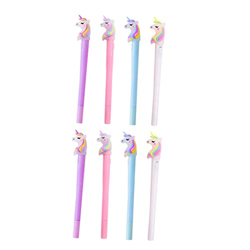 KALLORY 8St Einhorn Lichtstift gel pen set gel pens set stifte Kinderstift ästhetisch funkeln Punkt kugelschreiber weihnachten Signaturstift Stift für Studenten Kieselgel von KALLORY