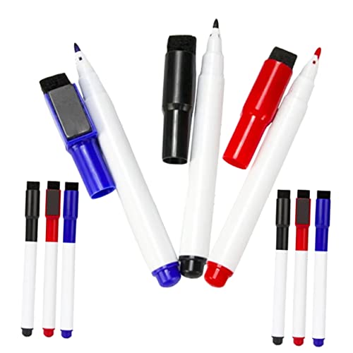 KALLORY 9st Trocken Abwischbarer Stift Whiteboard-marker Trocken Abwischbar Whiteboard-stifte Für Den Haushalt Markerstifte Mit Feiner Spitze Markierungen Trockener Löschstift Plastik von KALLORY