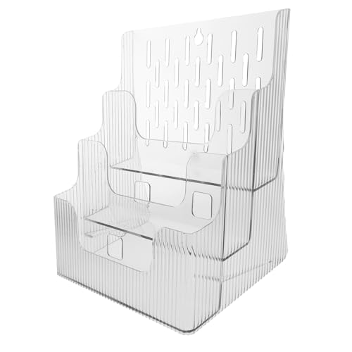 KALLORY Aktenregal bücherregal ablagen Dokumentenablage buchregal magazine rack Aktenhalter aus Acryl Schreibtisch-Organizer Aktenordner-Organizer für den Schreibtisch Magazin Veranstalter von KALLORY