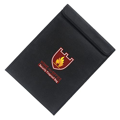 KALLORY Aktentasche document folder aktenmappe brandschutztasche aktenordner waterproof bag Feuerfeste Geldtasche Unterlagen Büro Tasche für briefumschläge Mappentasche Aktenhalter Black von KALLORY