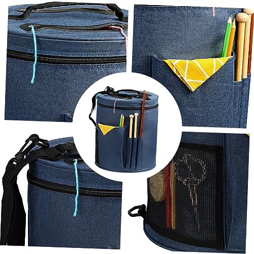 KALLORY Aufbewahrungstasche Aus Wolle Häkelzubehör Aufbewahrungstasche Für Garn Taschen Tragetasche Einkaufstasche Gehäkelt Häkelset Stricktasche Bausatz Gehäkelte Organizer-garntasche von KALLORY