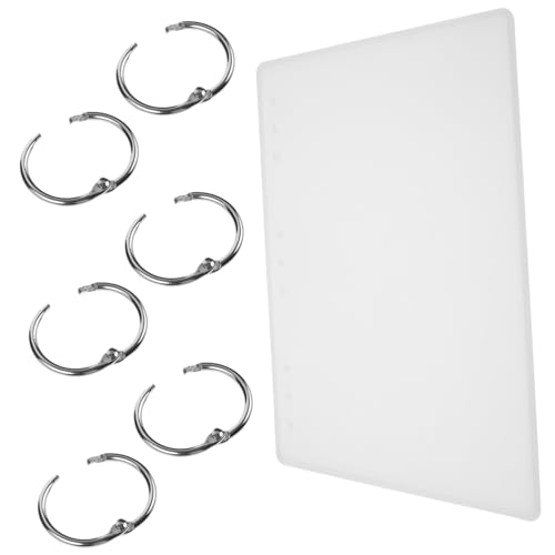 KALLORY B5 DIY Notizbuch Silikonform Epoxidharz Gießform Für Binder Notizbuch Hülle 1 Set Mit 6 Silbernen Ringen Kreative Bastel Und Kunstprojekte Ideal Für Personalisierte von KALLORY