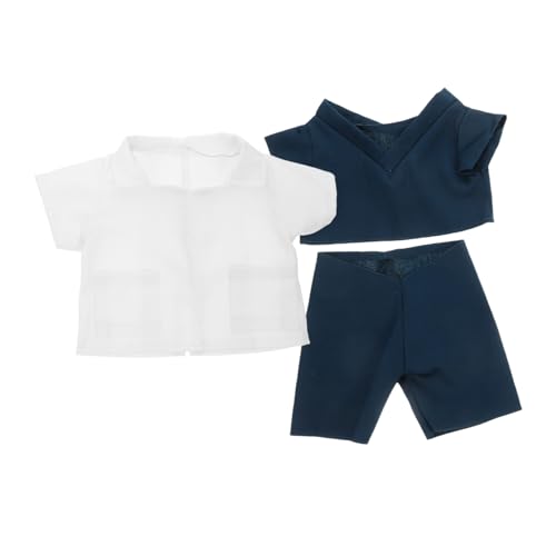 KALLORY Bären-puppenkleidung, Stofftier-Kleidung, Arzt-bär-Outfit Für Plüschtiere, Arzt-mantelhose, Kinder-ärzte-Set. Machen Ihre Eigenen Stofftiere Für 25-cm-Puppen von KALLORY