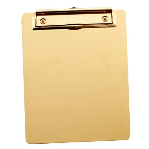 KALLORY Datei Zwischenablage write board büroartikel Schreibtafel paper clip memo clip halter goldene Zwischenablage Memo-Ordner goldener Ordner Papier a4 büroklammer brett A4-Klemmbrett von KALLORY