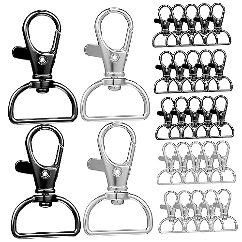 KALLORY Dog Key Buckles Schlüsselanhänger Clips 20mm Karabinerhaken Für Schlüsselringe Nickel Und Schwarzfarben Ideal Für Hundezubehör Und von KALLORY