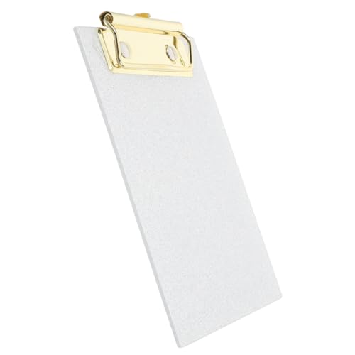 KALLORY Glitzer-schreibblockhalter Krankenschwester Klemmbretter Klemmbrett-clip Schreibtischzubehör Zubehör Für Büroordner Glitzer-zwischenablage Clipboard-clips Metall Silver von KALLORY