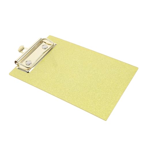 KALLORY Glitzer-schreibblockhalter Organisator Von Rechtsdokumenten Schreibtischzubehör Restaurant-check-übergeber Pflegeklemmbrett Notizbuch Binder Manager-ordner Acryl Yellow von KALLORY