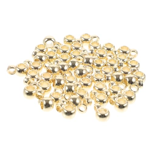 KALLORY Goldfarbene Spacer Beads Mit Anhänger Ring Für DIY Schmuckherstellung Ideal Für Halsketten Und Armbänder Bastelperlen Für Kreatives Gestalten von KALLORY